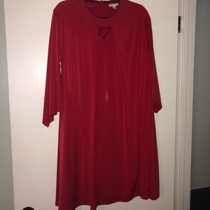 Red Quarter Sleeve Dress